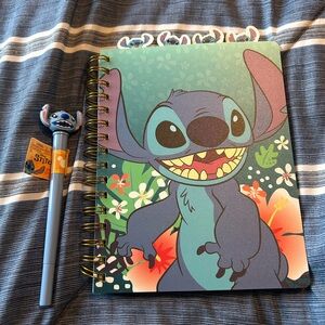 NWT Disney Lilo and Stitch Fidget Spinner Pen with Notebook